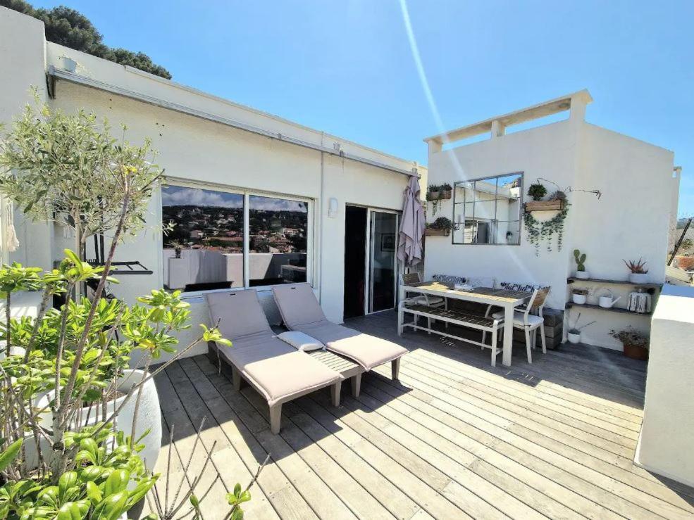 Le Rooftop - Hyper Centre - 5 Pers - Climatisation Apartment Cassis Bagian luar foto